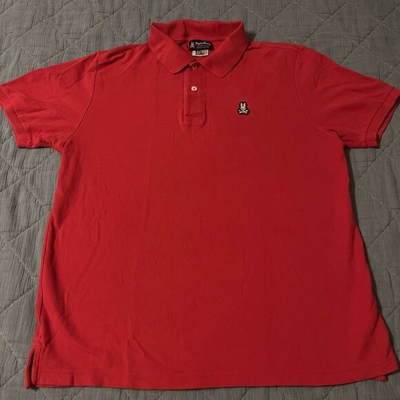 Men's Red Polo Shirt Size 5 - Picture 1 of 6